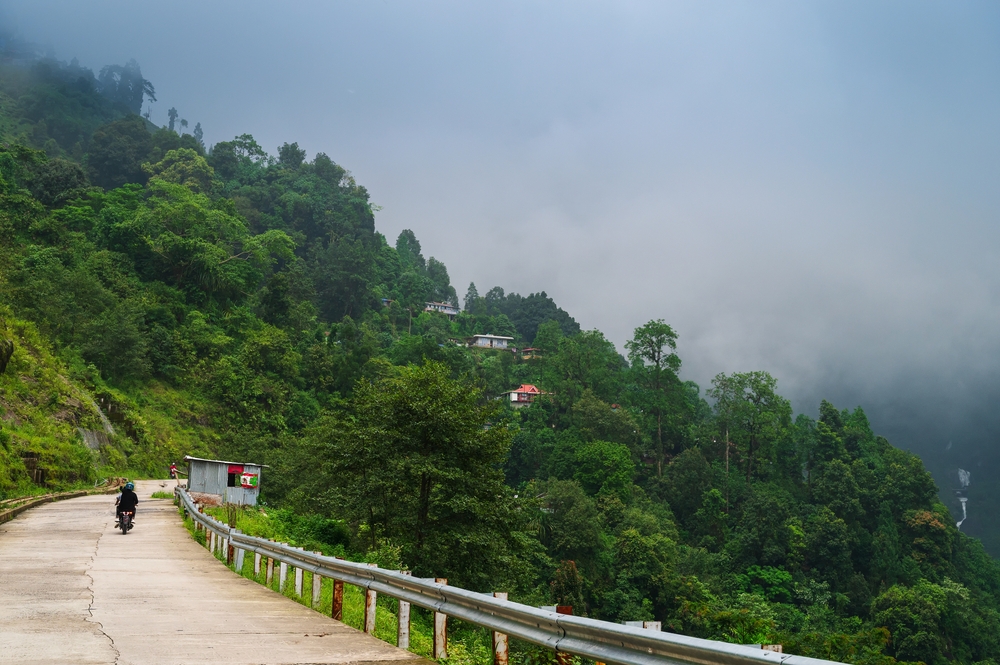 The scenic beauty of the rainy season in the Darjeeling, located in the Himalayan foothills in West Bengal